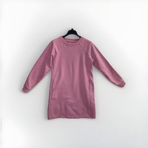 Pact Organic Cotton The Downtime Sweatshirt Dress Desert Rose Pink Sustainable S